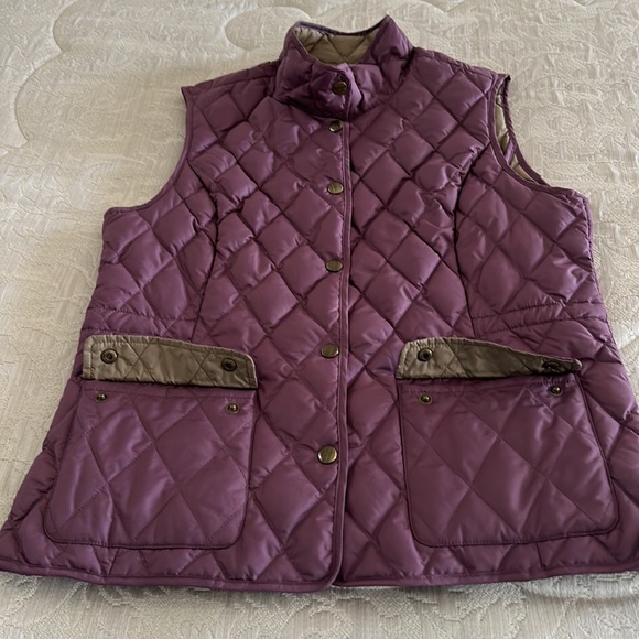 Eddie Bauer Goose Down Snap Front Quilted Vest with Pockets & Cinch-able Waist M - Picture 8 of 12